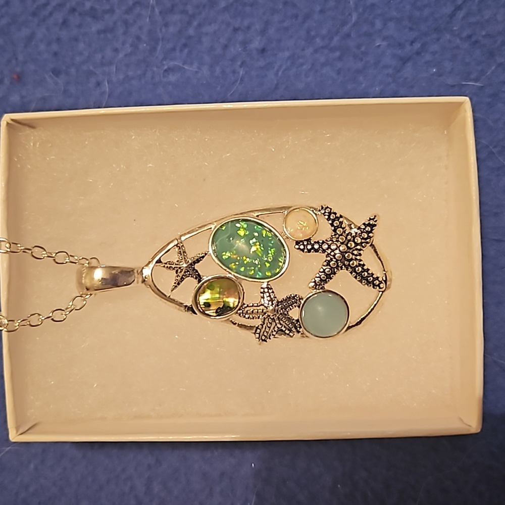 Periwinkle nautical necklace